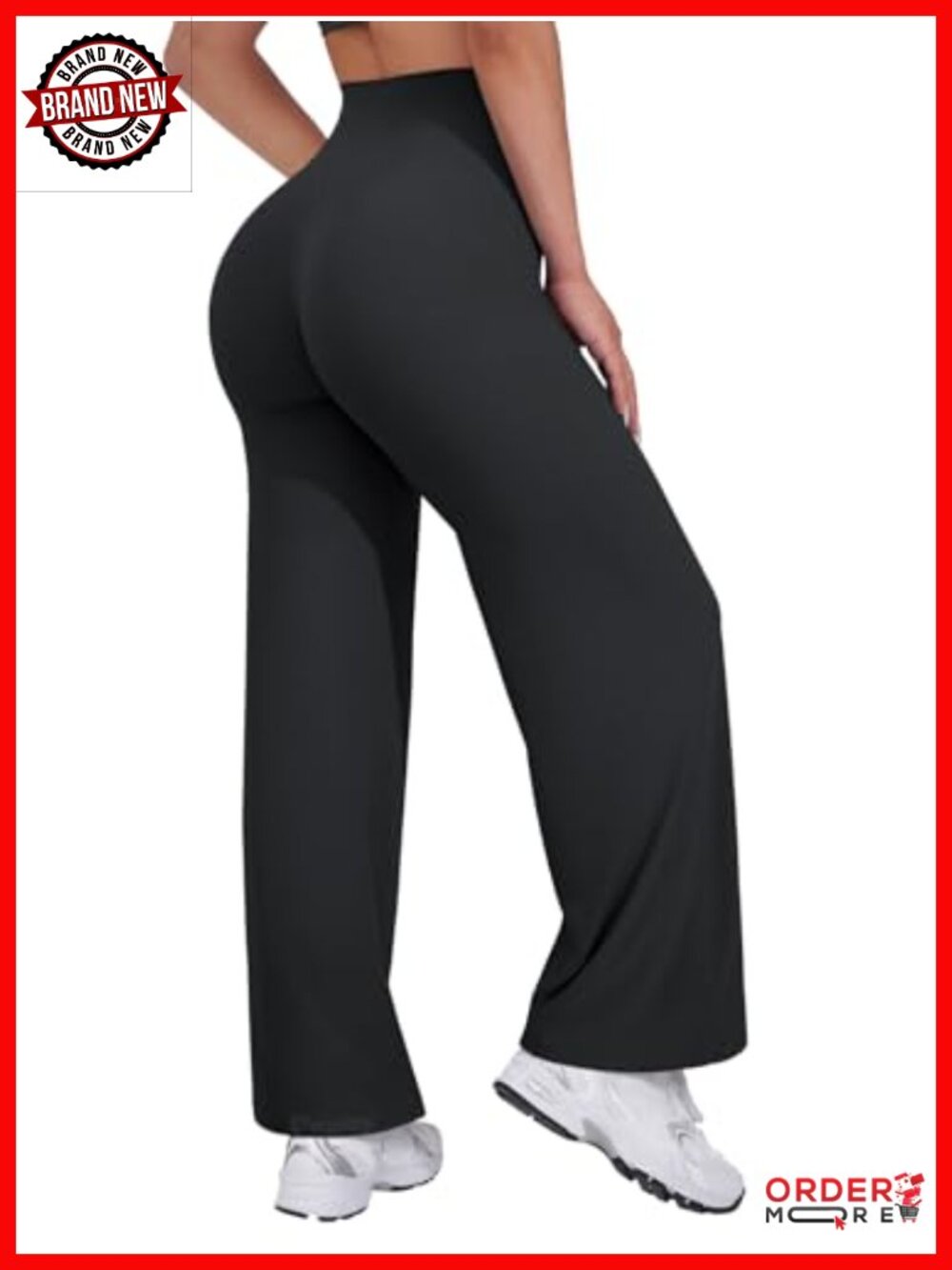 Straight Leg Leggings Wide Leg High Rise Moisture Wicking Stretch